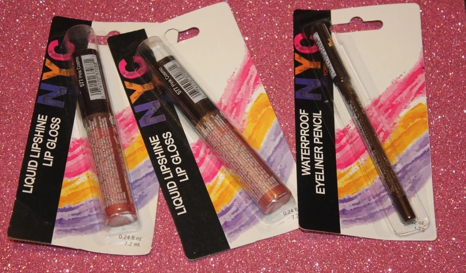 2X NYC Liquid Lipshine #577 Pink Cosmo + CITY PROOF 24HR WATERPROOF EYELINER 932 - Image 2 of 3