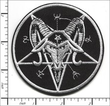 22 Pcs Embroidered Iron on patches Pentagram Evil Goat Skull AP021pS2