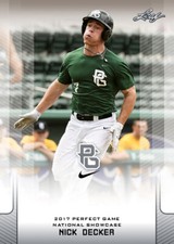 5-Count Lot Nick Decker 2017 Leaf Perfect Game NIKE All-American Rookies