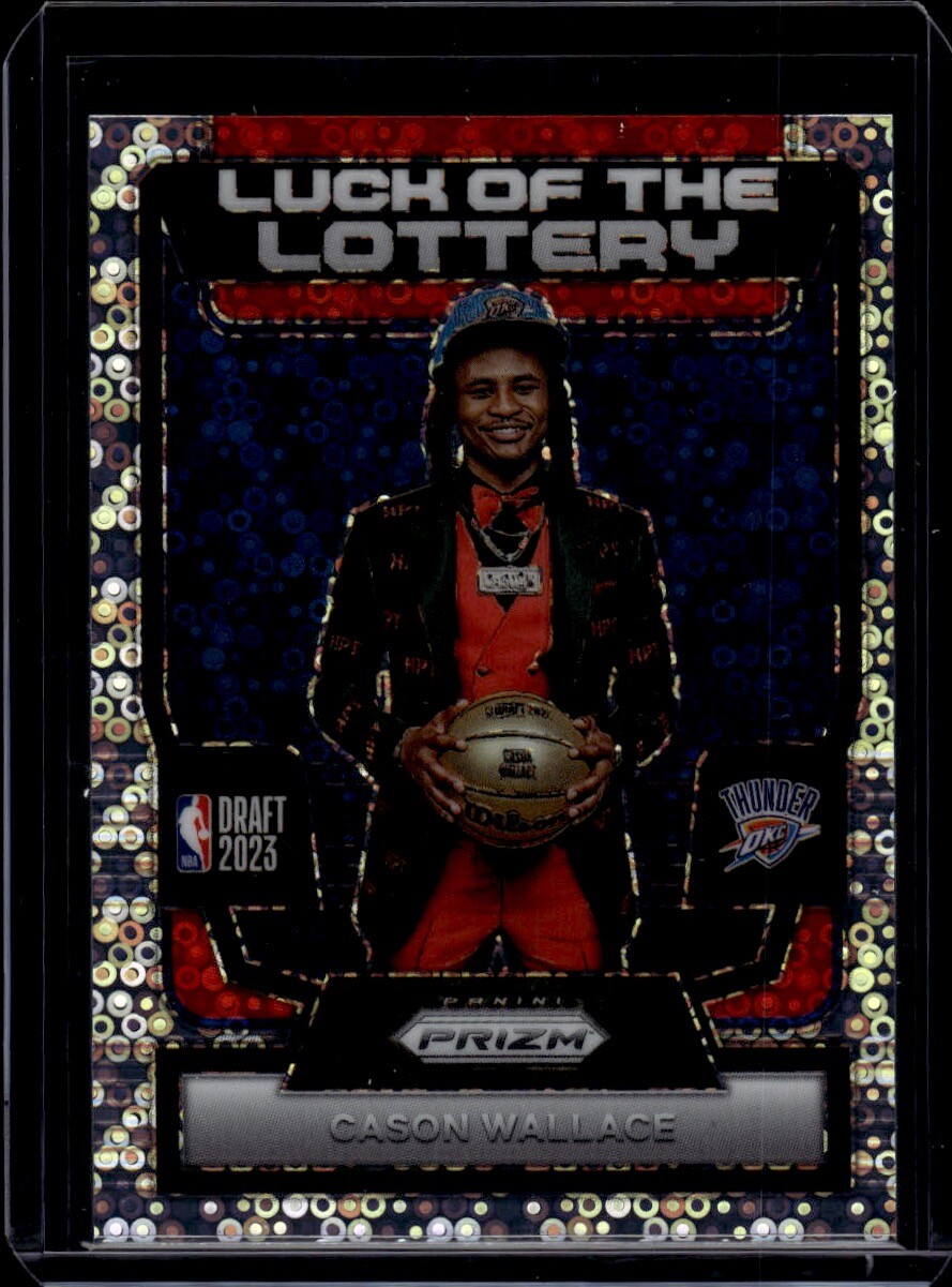 2023-24 Panini Prizm #11 Cason Wallace Luck of the Lottery Prizms Fast Break