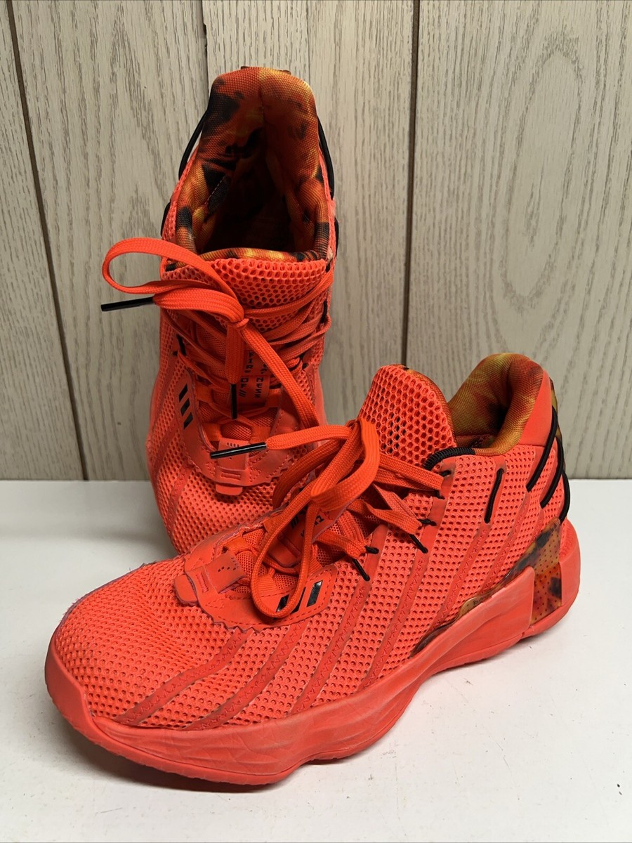 Size 7-Adidas Dame Basketball Shoes “Fire Of Greatness” Mens FX7439