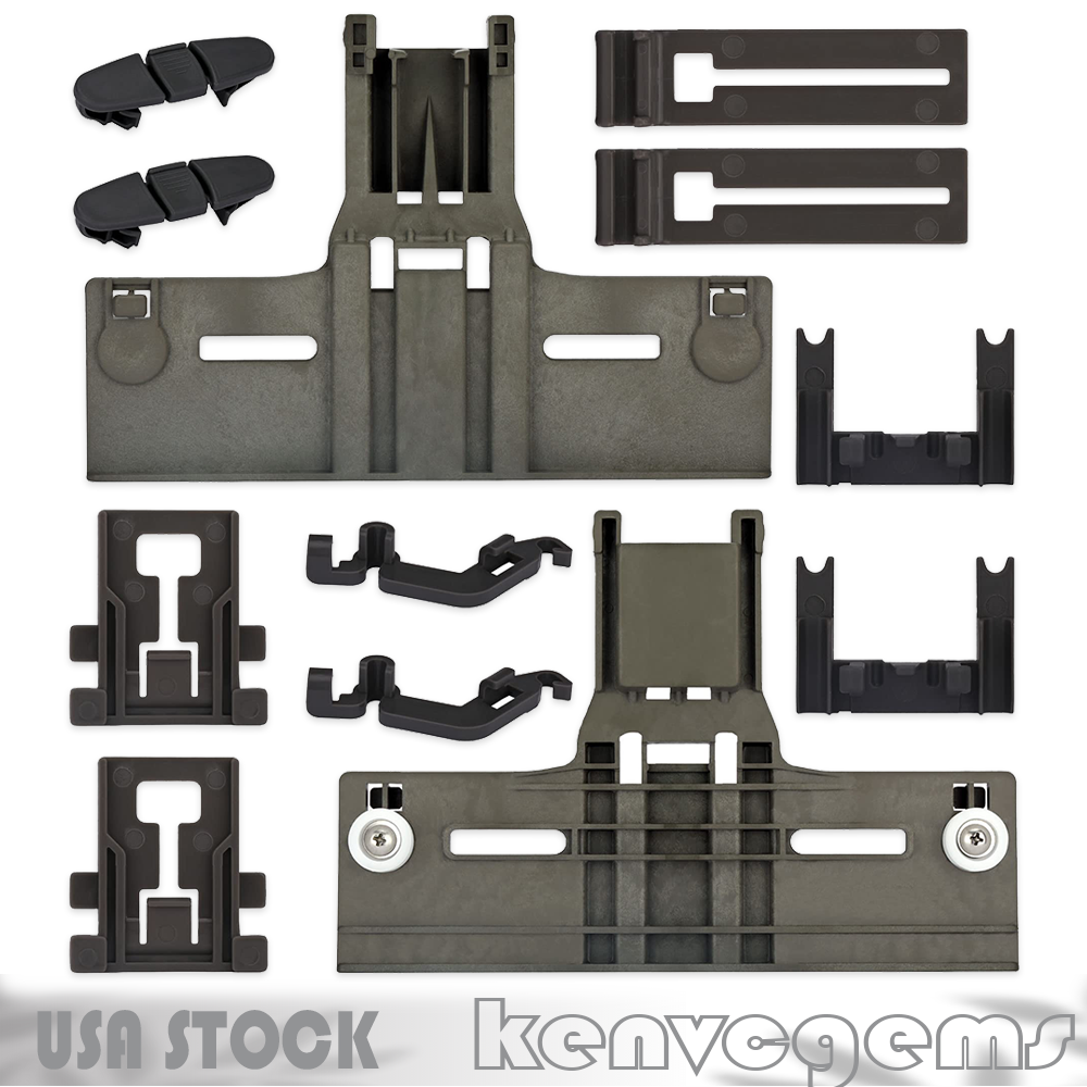 12PCS Dishwasher Upper Rack Adjusters Compatible with Kenmore Whirlpool KitchenAid W10350376