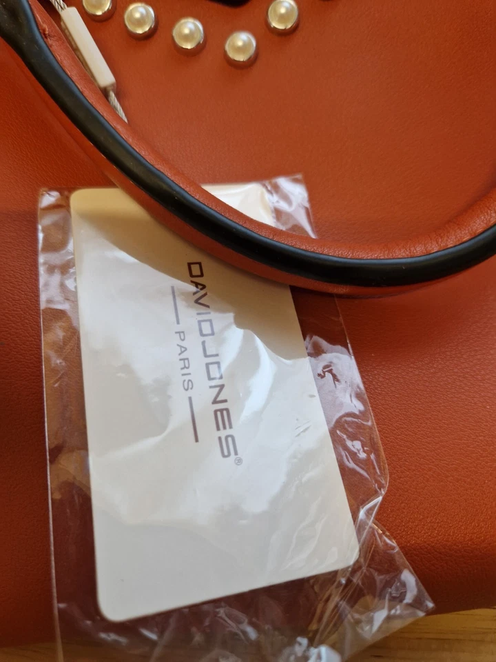 New - David Jones Paris New Cognac CM5204 Embellished Tote Bag. - Image 2 of 4