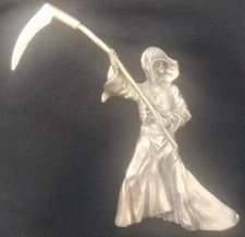 Grim Reaper Holding Scythe Grenadier Rawcliffe Pewter Figure 1991 Skeleton Death