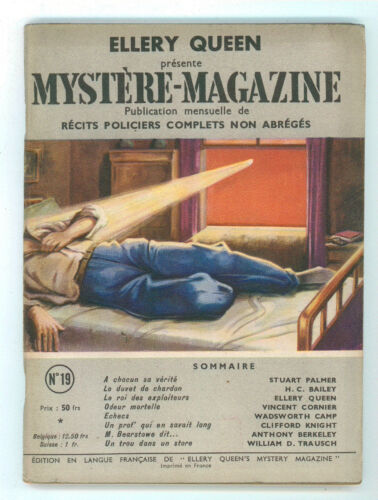 ELLERY QUEEN MYSTERE MAGAZINE 19 AOUT 1949 RECITS POLICIERS COMPLETS GIALLI - Foto 1 di 1