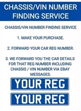 UK Reg to VIN Lookup Service – Find VIN Number from Number Plate – Includes DVLA