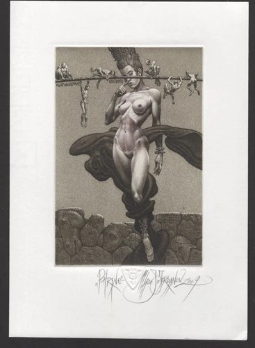 EXLIBRIS,074 - Julian Jordanov, Phryne - Erotik- Hetäre , C3- signiert