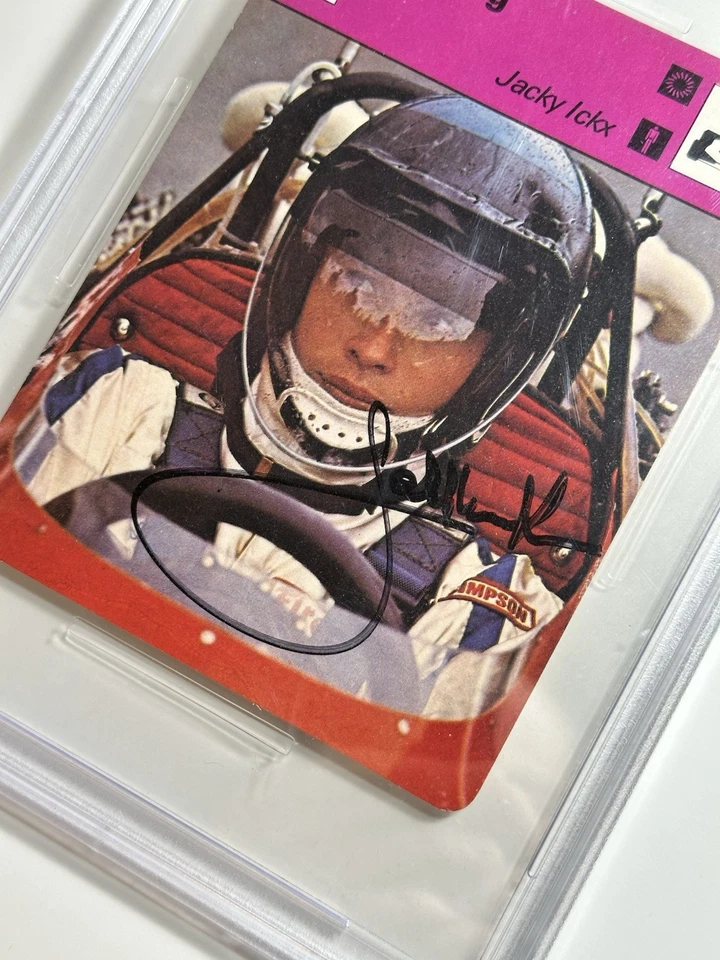 1977-79 Sportscaster Jacky Ickx Италия с автографом PSA 6 Auto 7 Porsche - Изображение 2 из 3