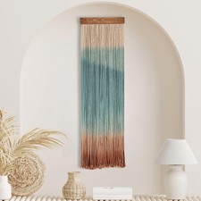 New Knots  Beyond Colorful Macrame Wall Hanging Dip Dye Fiber Art, Boho Decor