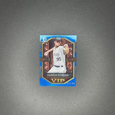 2025 Bowman Charlie Condon VIP Blue Mojo Refractor Insert #VIP-9 SP  /150