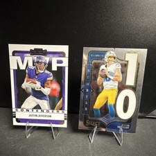 Panini 2024 Contenders MVP Justin Jefferson MVP-JJE & Select Numbers Herbert #17
