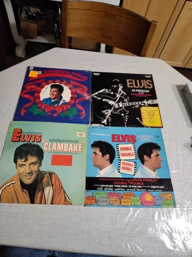 Vintage Rare? Elvis Presley Vinyl Lot Of 4 Clambake, Double Trouble, Christmas,
