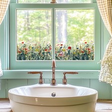 Floral Window Clings Flower Decorative Spring Summer Window Stickers for Glas...
