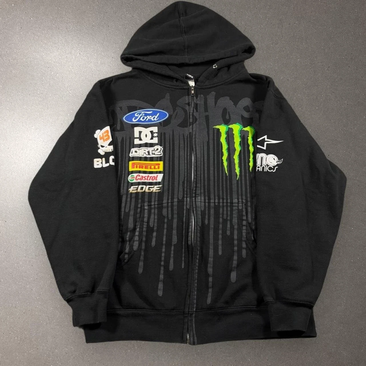 Y2K Black Monster Energy Ken Block DC Shoes Full Zip Jacket - Fits Men's Medium! image 1