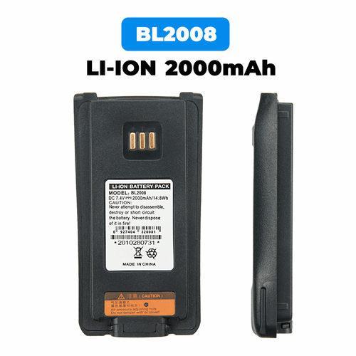 1PC New Hytera BL2008 BL2006 2000mAh Li-ion Battery For PD782 PD702 DMR Radios