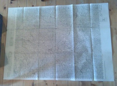 Karte ShirBKawNo 3 Topographical Map 1945 Japan 1/5 Scale Staff Geographical ...