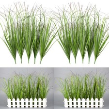10PCS Artificial Plants OutdoorArtificial Shrubs Fake Tall GrassArtificial