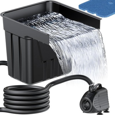 Pondless Waterfall Spillway Kit with 1200GPH Pump