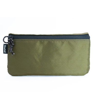 Flowfold Olive EcoPak with Grey Internals Creator Zipper Pouch Wallet & Phone