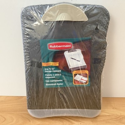 Rubbermaid Storage Clipboard Plastic Grip N Go Vintage Y2K Black & Gray NOS