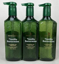 Lot of 3 Bath  Body Works Vanilla Buttermint Cleansing Gel Hand Soaps