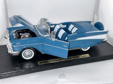 Vtg. Classic Collection Blue 1957 Chevrolet Bel Air Convertable Die Cast 1:18