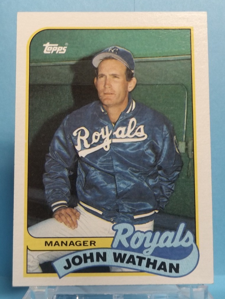 1989 Topps #374 - John Wathan Mgr. - Kansas City Royals - Near Mint