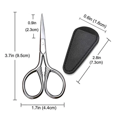1Pcs Stainless Steel Facial Mustache Nose Ear Hair Scissors Beauty Tool - Imagen 1 de 4