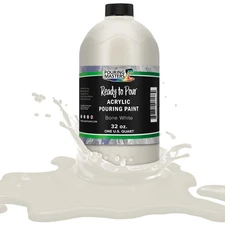 Pouring Masters Bone White Metallic 32-Ounce (Quart) Acrylic Pouring Paint