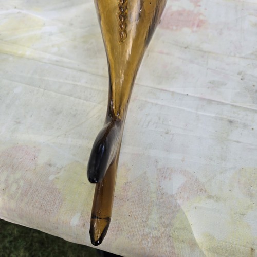 Decanter vintage anni 60 MCM italiano Murano lungo 18' vetro crepitante Orvieto WineFish - Foto 11 di 17