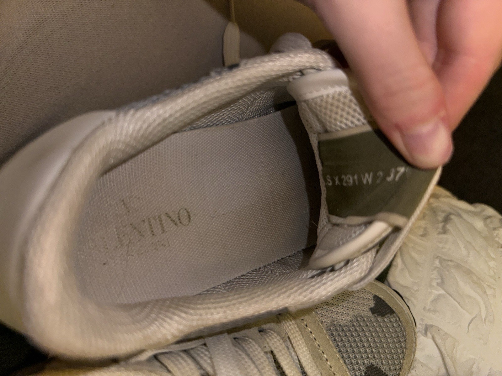 Valentino Garavani Mesh camouflage Rock Runner White Sneakers image 9
