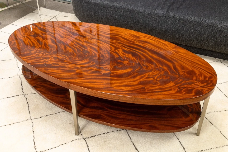 Vintage Greg Sheres Italian Mahogany Verite Collection Cocktail Coffee Table - Image 3 of 4