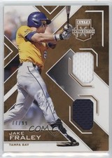 2016 Panini Elite Extra Edition Dual Materials Holo Gold /99 Jake Fraley 10ou