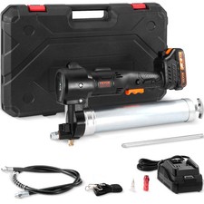 VEVOR Cordless Grease Gun Electric 20 Volt 2.0 Ah Battery Kit 10000PSI with Case
