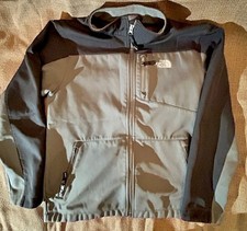 Boys North Face Full zip Shell Jacket L Large 14-16 Black Gray