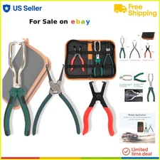 Fuel Line Pliers Set 3 Pcs Carbon Steel 9 Inch Clamp Disconnect Tools