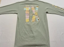 Simply Southern women's green long sleeve t-shirt "Good Vibes Only" Texas sz M