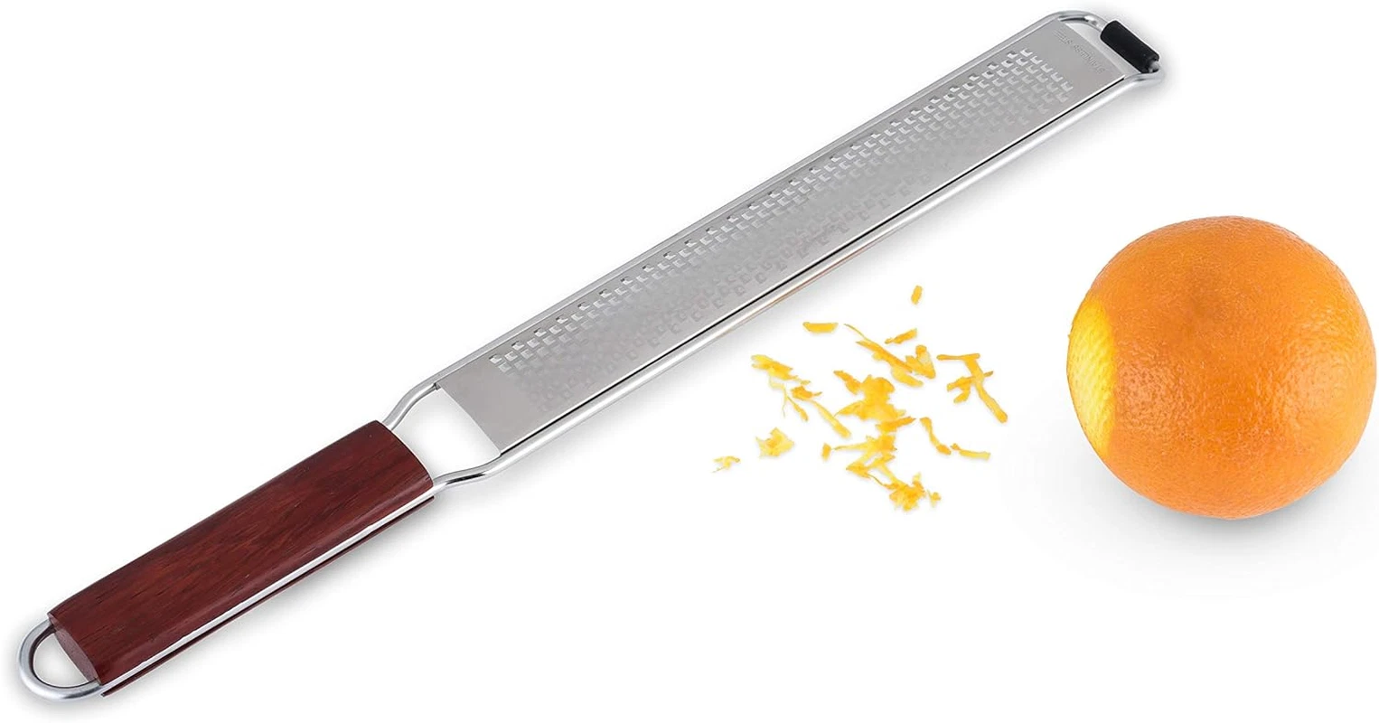 Citrus and Cheese Grater, Stainless Steel Rasp Grater Zester with Acacia Wood Ha
Opens in a new wind
