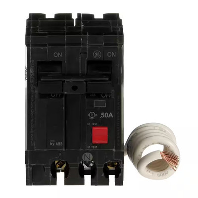 GE 50 Amp 240-Volts Double Pole Ground Fault Breaker with Self-Test
