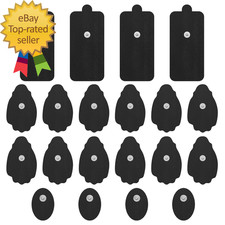 TENS Unit Electrode Pads 20 Pack 3.5Mm Snap EMS Replacement Pads