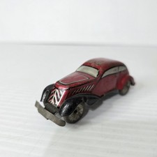 Louis Marx Toy Streamline Speedway Red Tinplate Vintage 1930s Car