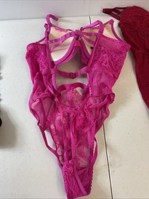 5 Piece sz S LOT Victorias Secret Bra Panties, Teddy Lingerie Some NEW lacy Sexy