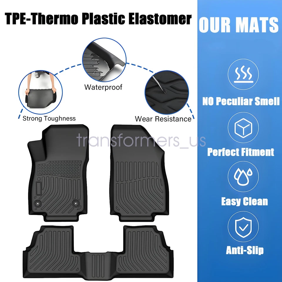 Tapetes forros TPE para Chevy Impala 2014 2015 2016 2017 2018 2019 2020 negro Foto 3 de 4