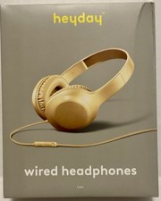 Heyday Wired On-Ear Headphones with Microphone, 3.5mm Jack - Mist Yellow - New