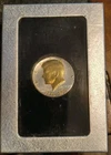 DANBURY MINT,    1976 KENNEDY HALF DOLLAR - GOLD AND SILVER PLATED