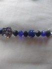 Lovely Cobalt Blue Beaded Phone Chain Key Chain Anklet 10" — photo 7