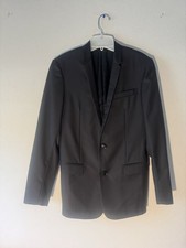 Vtg Dior Men s 100 Wool Black Blazer Sz 46R US 36R Made Italy