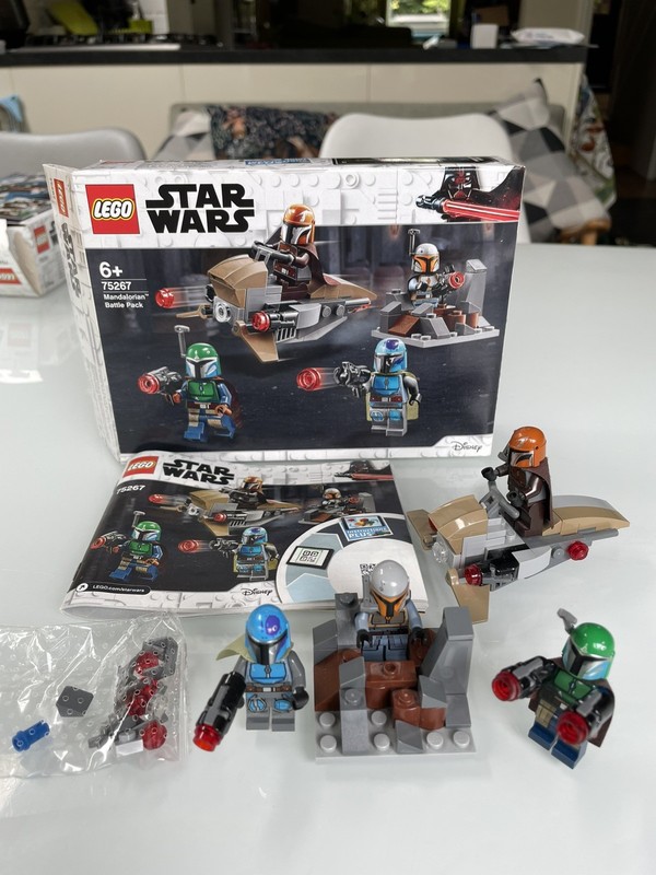 Lego Star Wars, Mandalorian Battle Pack Set-75267 Box & Instructions