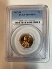 1957-D Lincoln Wheat Penny 1C MS 65 RD PCGS