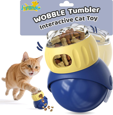 #ad Interactive Cat Toys Treat Puzzle for Indoor Cats Weight Loss Wobble Tumbler F $18.94